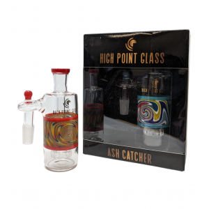 High Point Glass 14mm Ash Catcher Wig wag Art 90 Degree -[E2112-90]